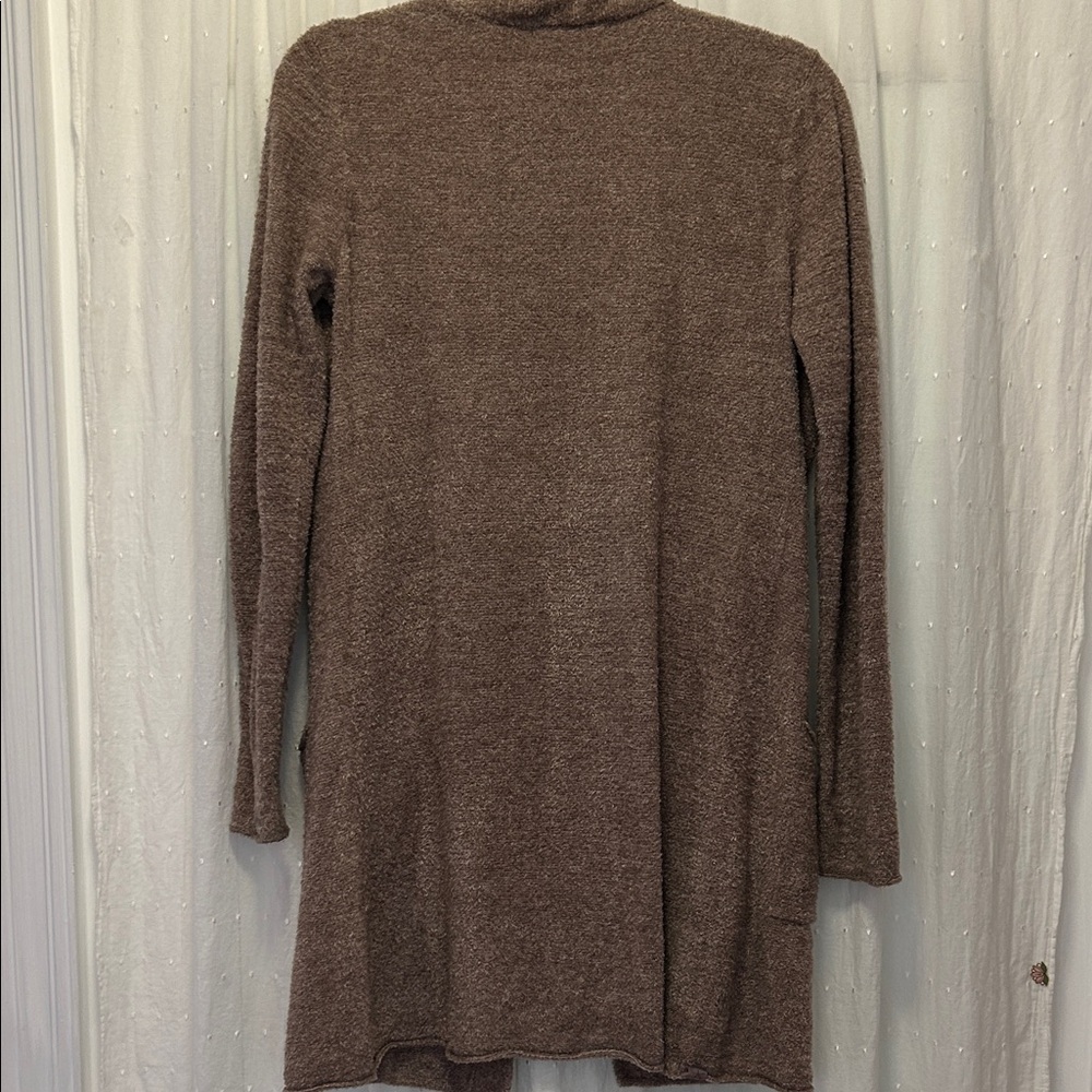 Barefoot Dreams Cardigan Women’s Small Soft Brown Open Front Comfy Cozy Duster - Picture 8 of 12